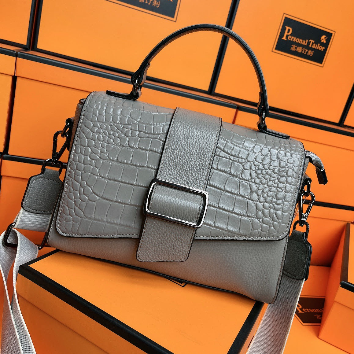 Women's Leather Simple First Layer Fashion Large Handbags