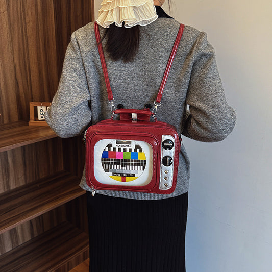 Retro Tv Cute Large Capacity Portable Shoulder Bags