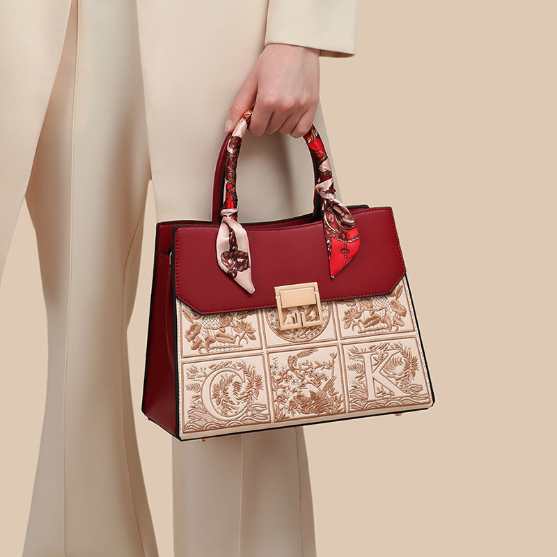 Women's Summer Genuine Leather Mother High Sense Handbags