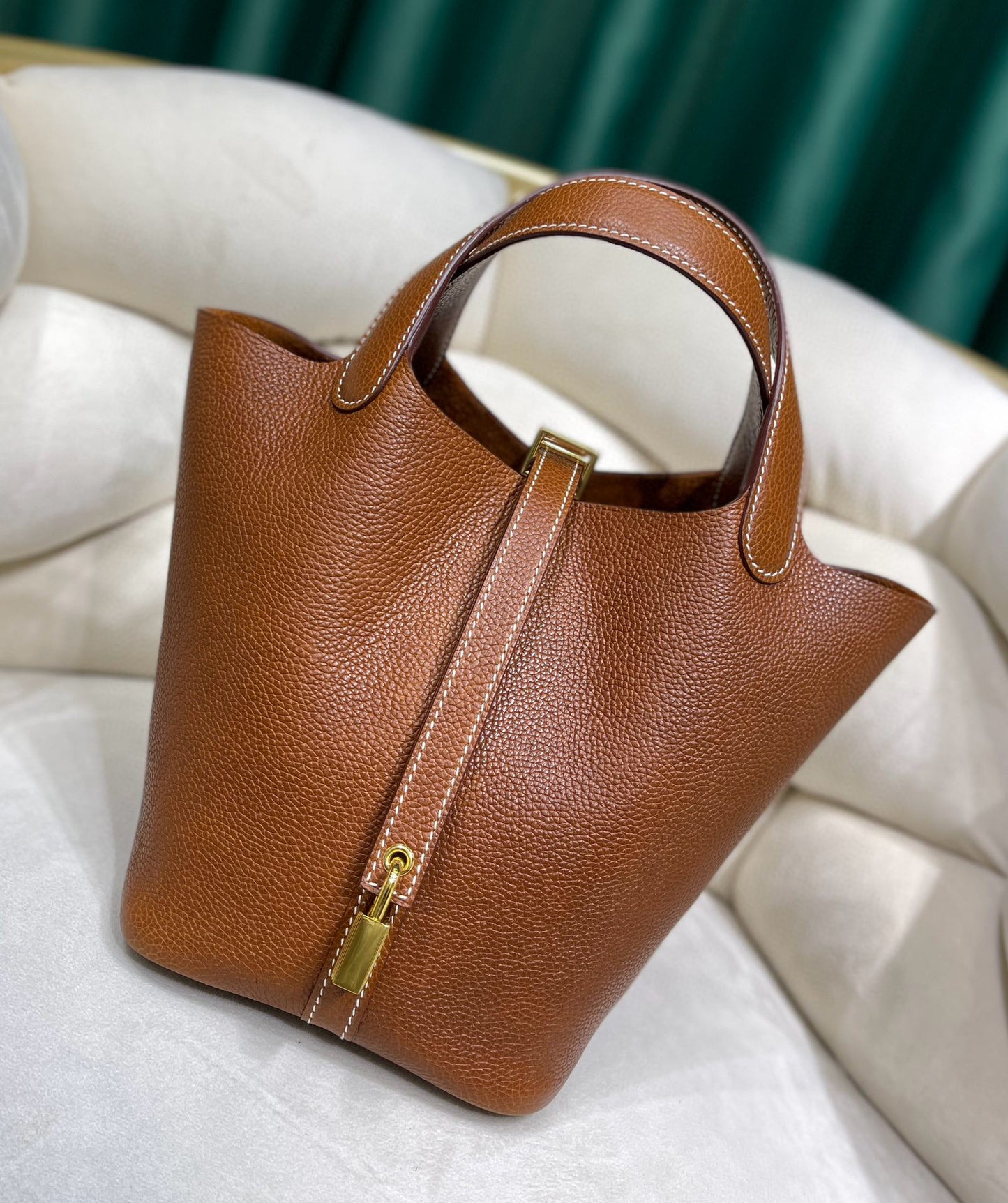 Women's First Layer Litchi Pattern Genuine Leather Bags