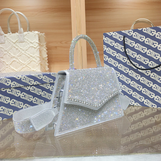 Women's Diamond Sier Fashion Banquet Birthday Wedding Handbags