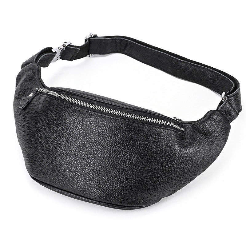 Men's Durable Retro Crazy Horse Leather Men's Chest Bags
