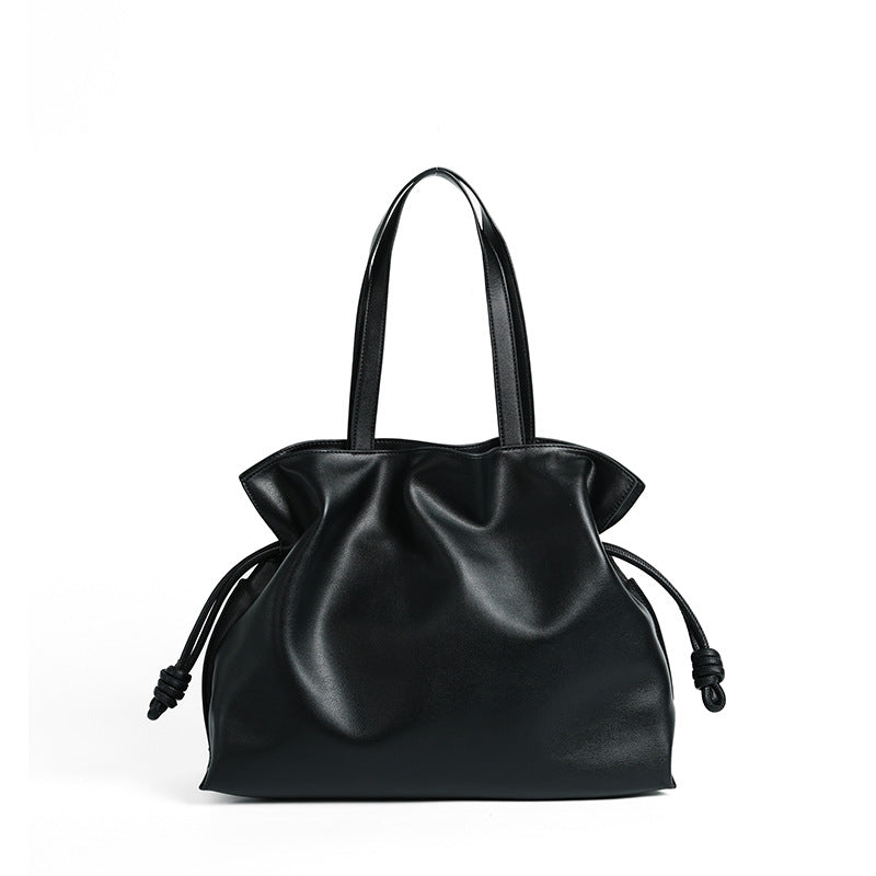 Women's Leather Folds Cloud High-grade Cowhide Lucky Shoulder Bags