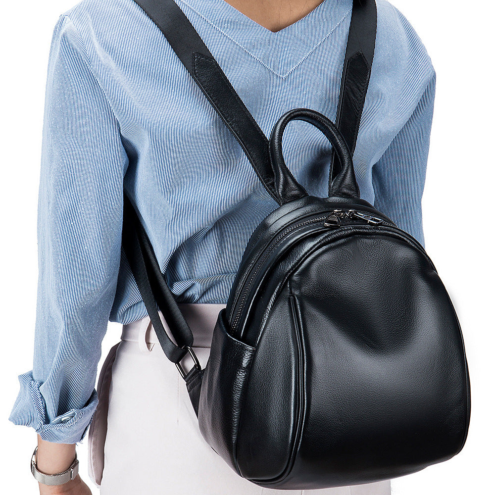 Women's Simple High-grade Versatile Large Capacity Genuine Backpacks