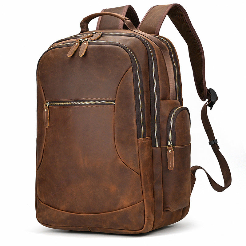 Men's Horse Leather Vintage Genuine Inch First Backpacks