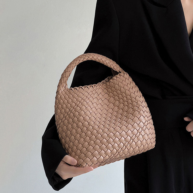 Hand-woven Female Large Capacity Mother Vegetable Tote Bags