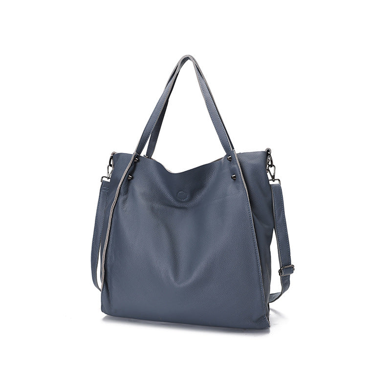 Women's Large Capacity Genuine Leather First Layer Handbags