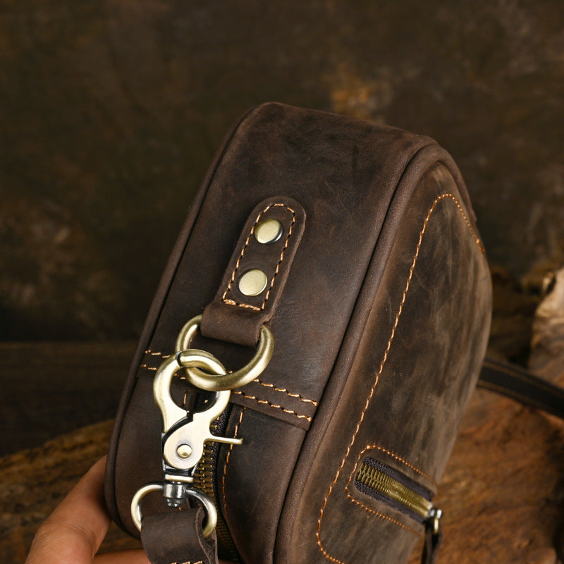 Men's Ke Crazy Horse Leather Genuine Tide Men's Messenger Bags