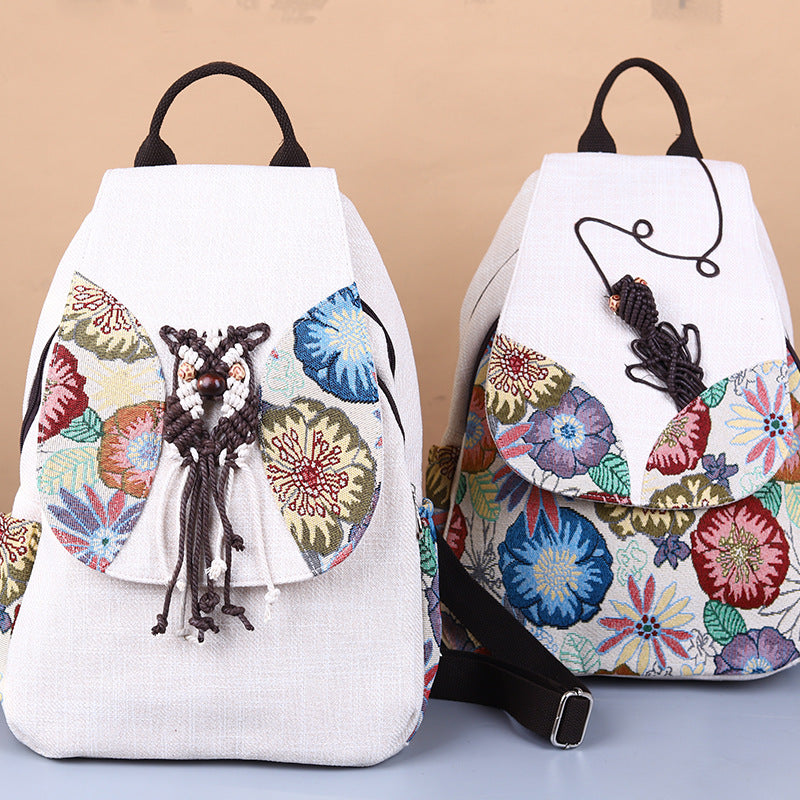 Yunnan National Style Hand-woven Cotton Linen Backpacks