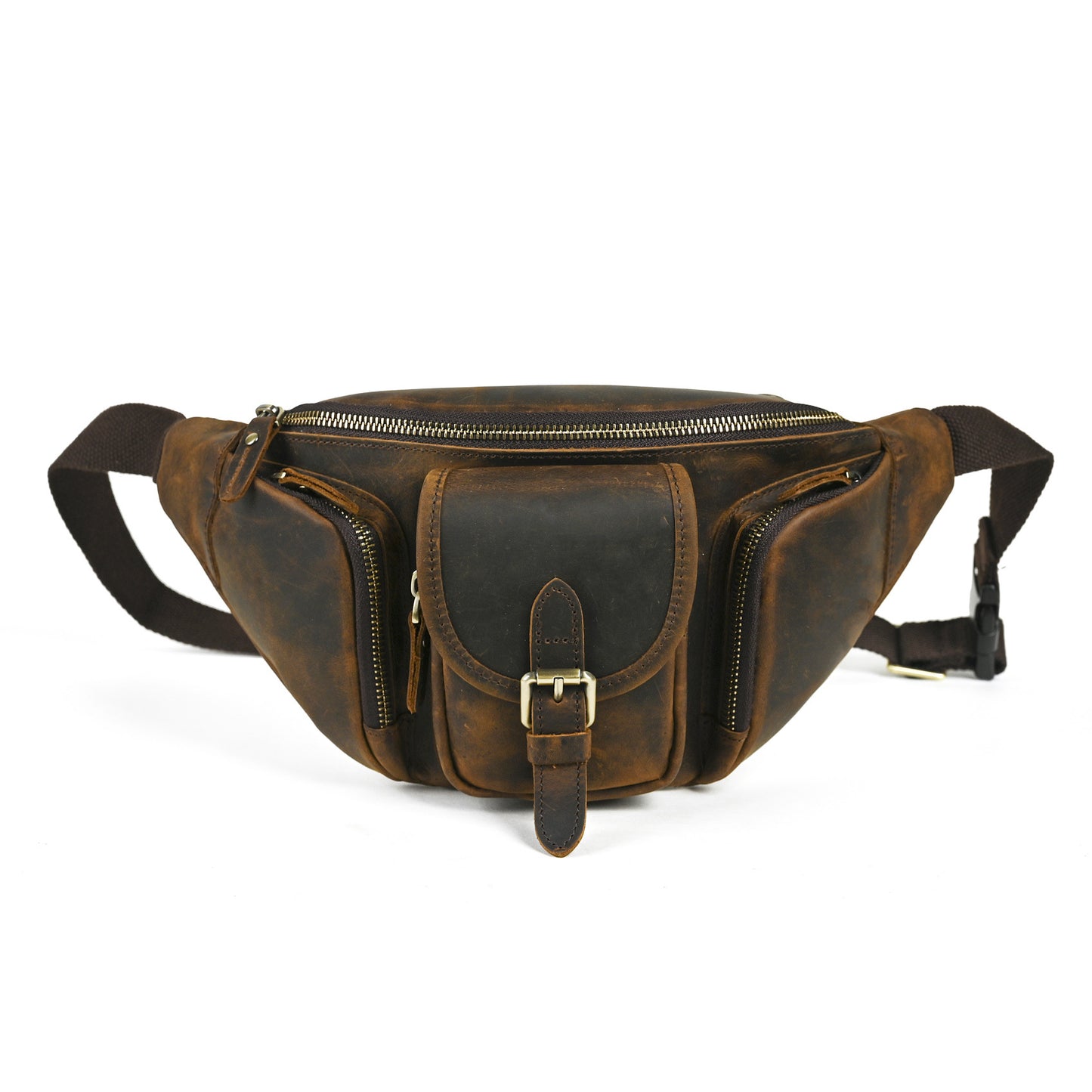 Men's Innovative Retro First Layer Cowhide Men's Waist Packs