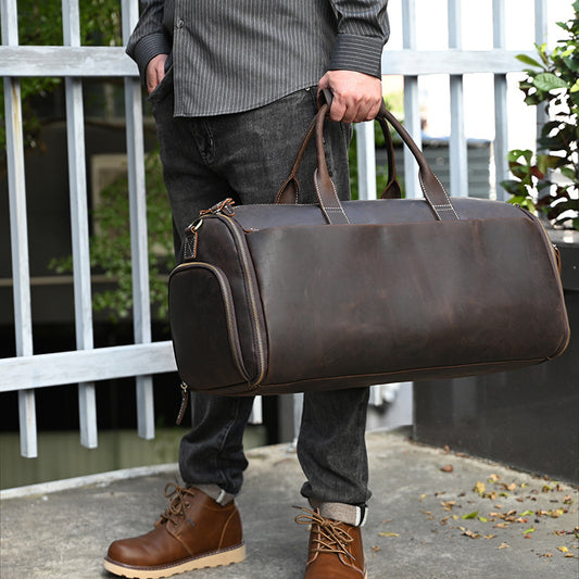 Horse Leather Folding Suit Storage Dry Travel Bags