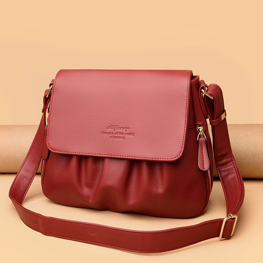 Women's Mom Fashion Simple Genuine Leather Crossbody Bags