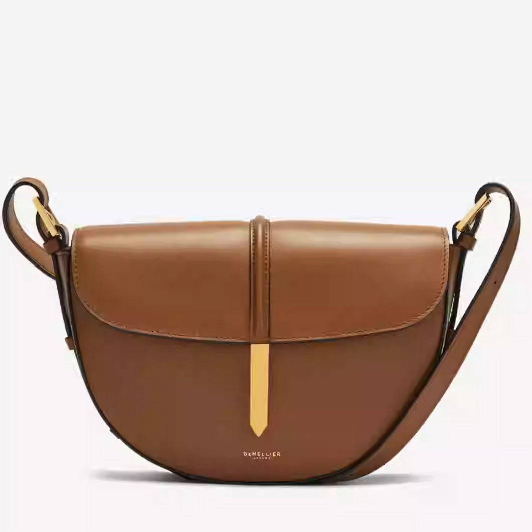 Attractive Leather Patchwork Maroon Fashion Saddle Bags