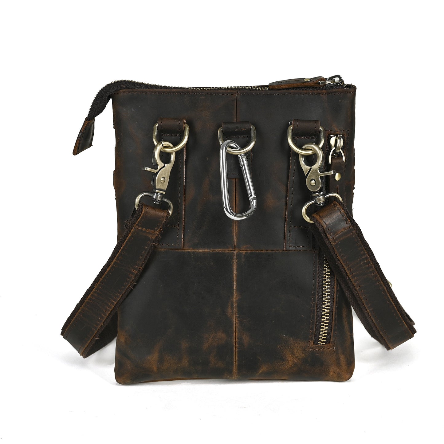 Men's Layer Oil Wax Skin Cowhide Retro Men's Chest Bags