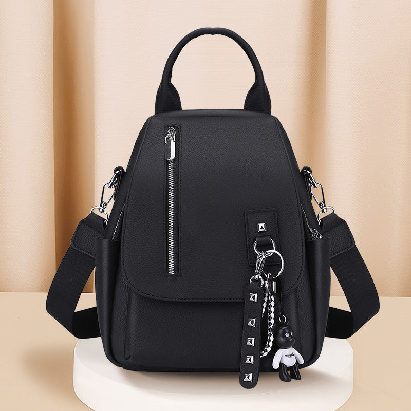 Women's Leather Style First Layer Cowhide Shoulders Backpacks