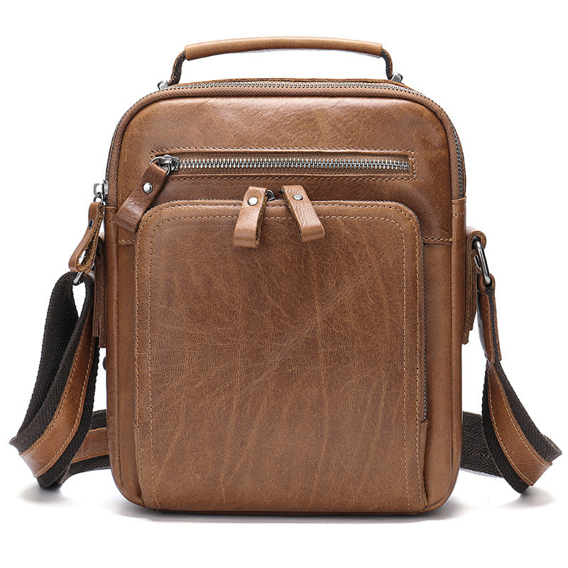 Genuine Leather Retro Crazy Horse Multifunctional Men's Shoulder Bags