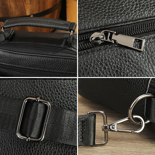 Men's Business Light Luxury Commuter First Layer Men's Shoulder Bags