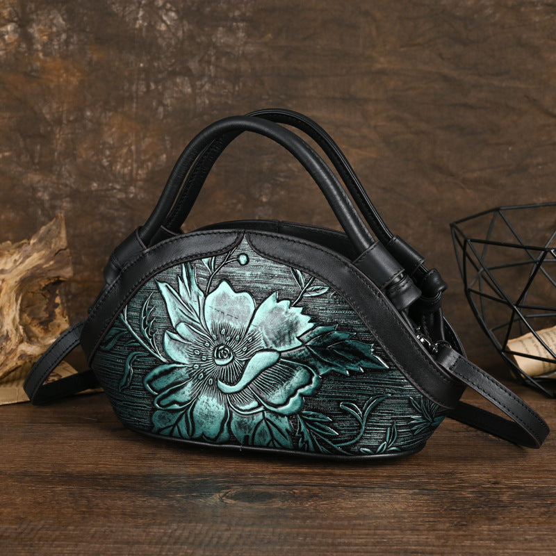 Ethnic Style Leather Large Capacity Mom Handbags