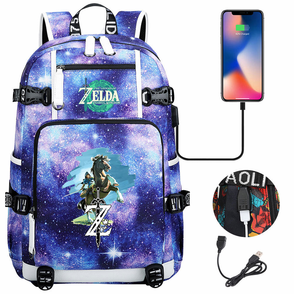 Women's & Men's Game Legend Of Zelda Printed Youth Backpacks