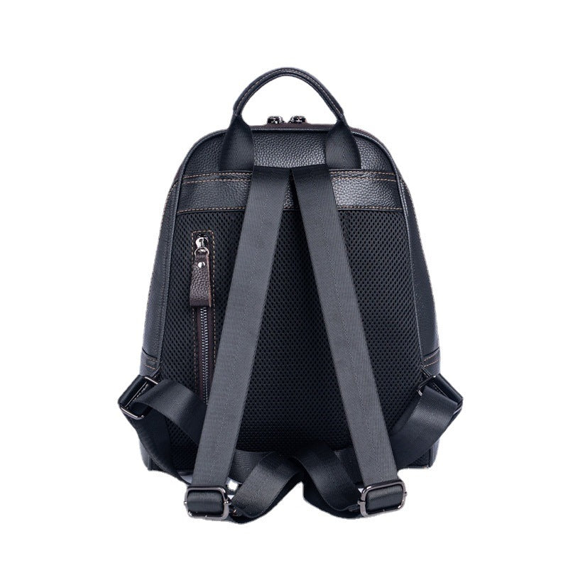 Top Layer Cowhide Large Capacity Straight Backpacks