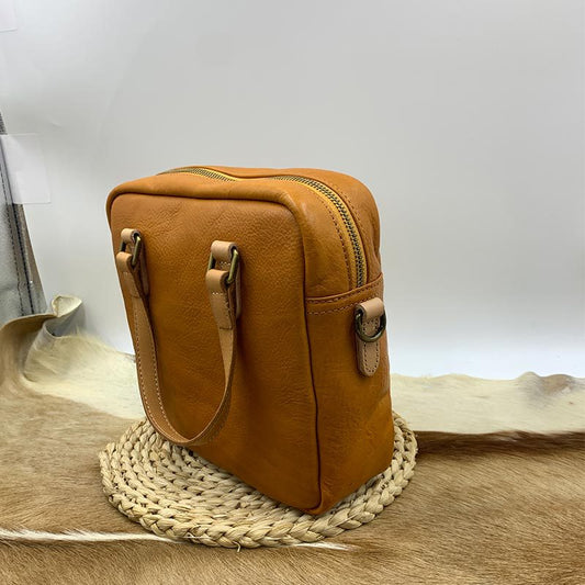 Tanning Leather Niche Retro Commuter Genuine Shoulder Bags