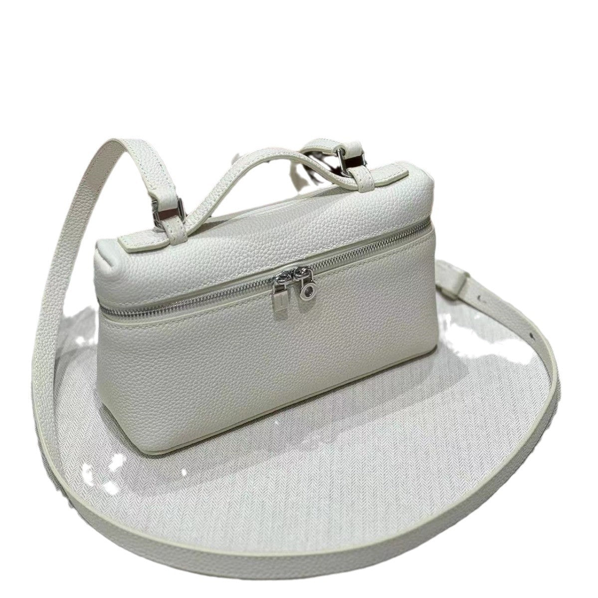 Women's Lunch Box First Layer Cowhide Hand Shoulder Bags