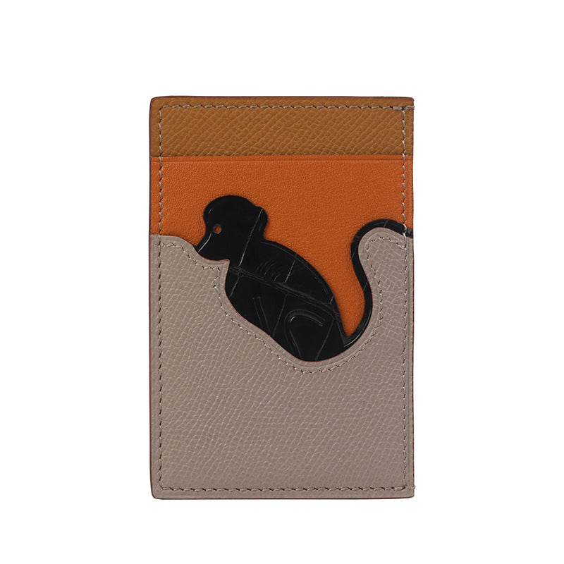 Zodiac Crocodile Sheepskin Hand Sewing Multiple Card Holder
