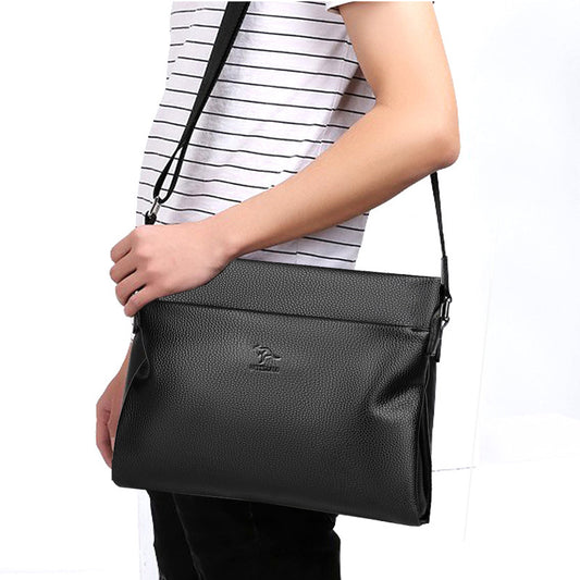 Men's First Layer Cowhide Leather Horizontal Multifunctional Men's Messenger Bags
