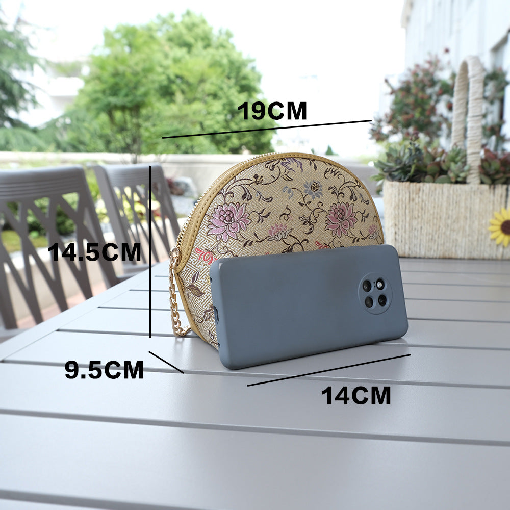 Dynasty Brocade Shell Chinese Style National Elegance Retro Crossbody Bags