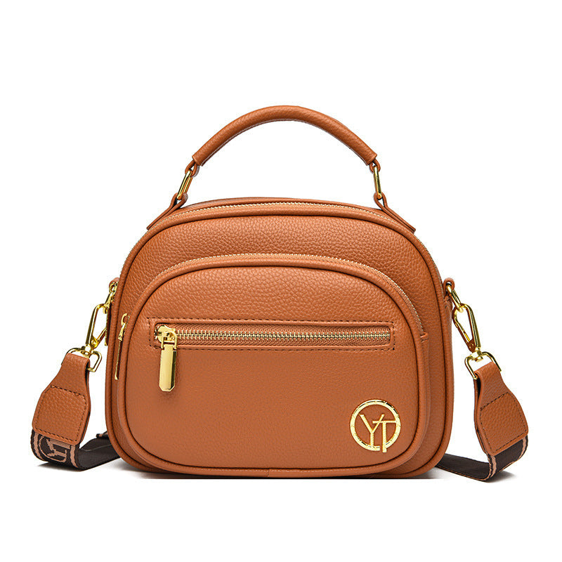 Women's Soft Leather Korean Style Fashion One Crossbody Bags
