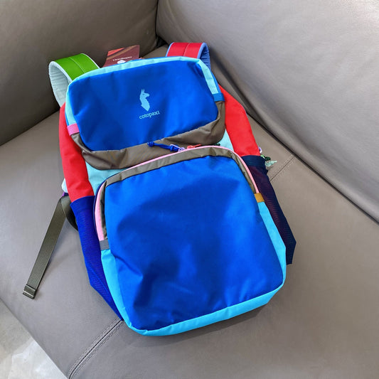 Stitching Contrast Color Ultra Light Dopamine Large Backpacks