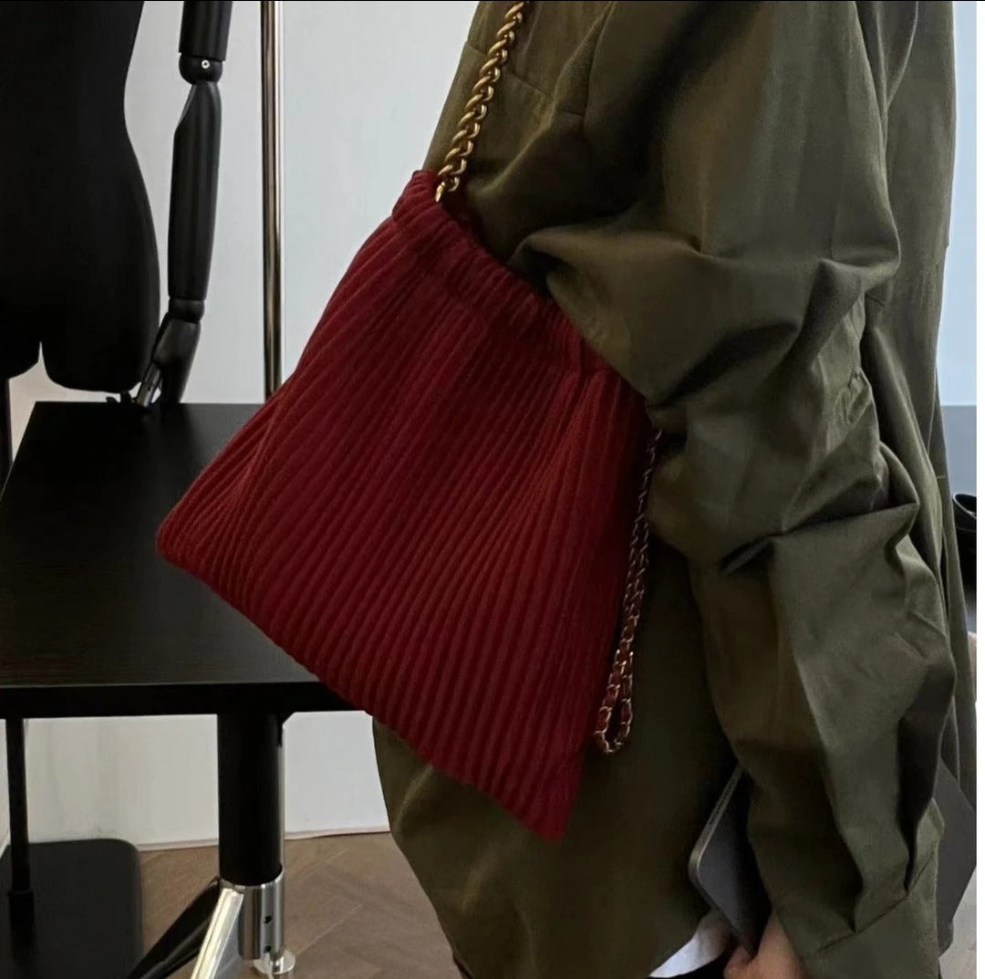 Cool Fortune Lazy Versatile Pleated Chain Shoulder Bags