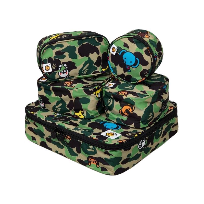 Camouflage Monkey Cute Cartoon Buggy Storage Travel Bags