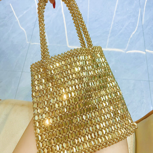 Metal Shiny Beaded Sequins Underarm Shopping Armpit Bags