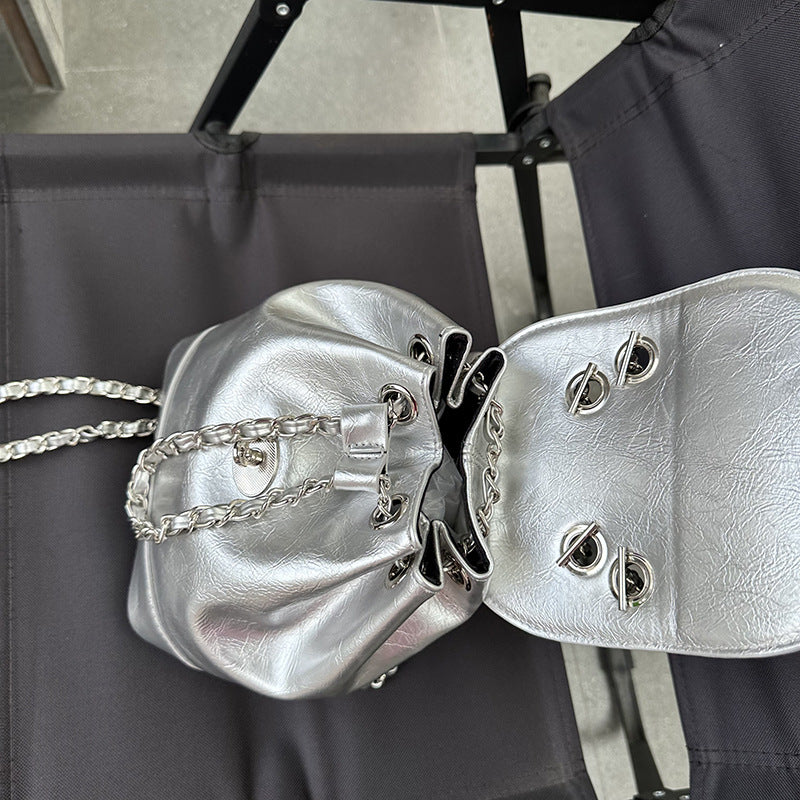 Women's Fashion Trendy Style Chain Mini Shoulders Bucket Bags