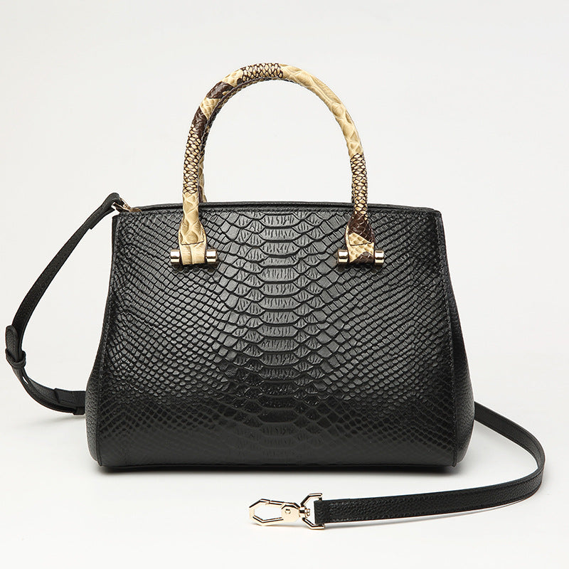 Women's First Layer Cowhide Hand High Sense Mother Genuine Handbags