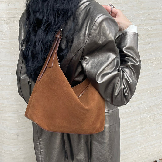 Women's Frosted Cowhide Texture Simple Genuine Leather Bags