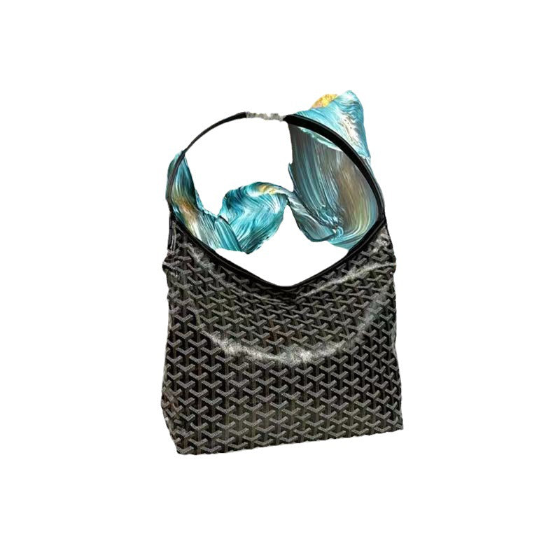 Women's Dog Teeth Niche Underarm Hobo Large Armpit Bags