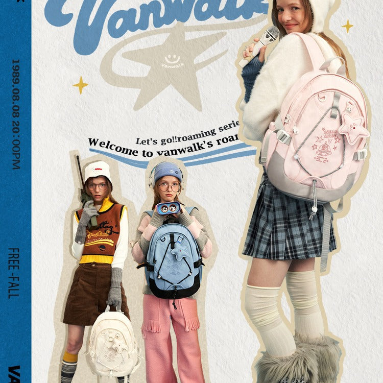 Rabbit Homemade Cute Toffee Female With Pendant Backpacks