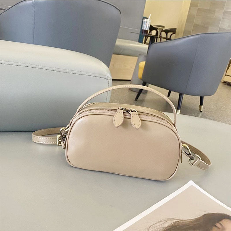 Korean Style Simple Top Layer Vegetable Tanning Phone Bags