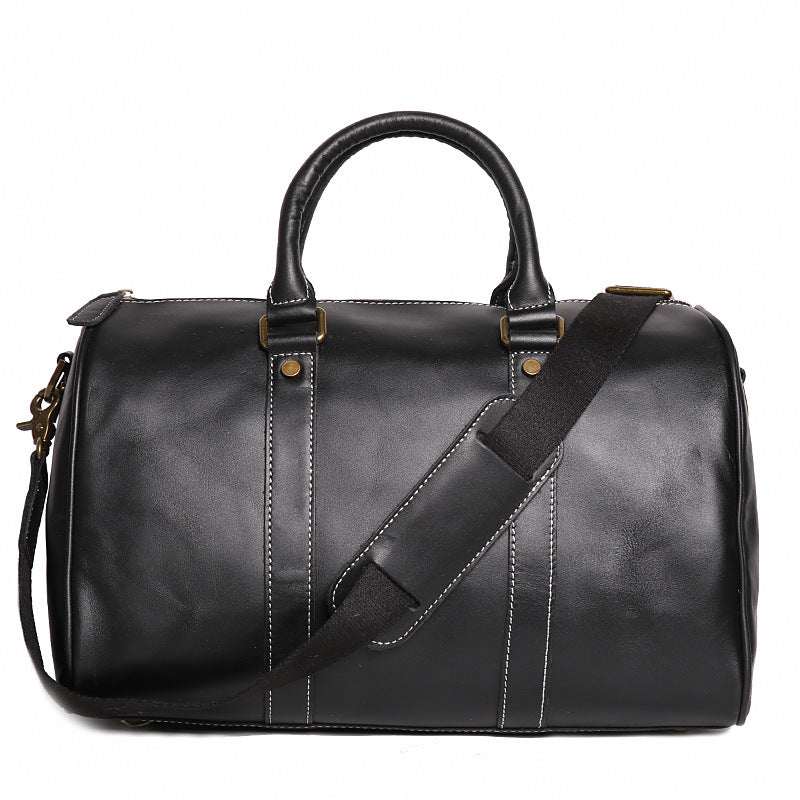 Women's & Men's & Leather Crazy Horse Short Business Travel Bags