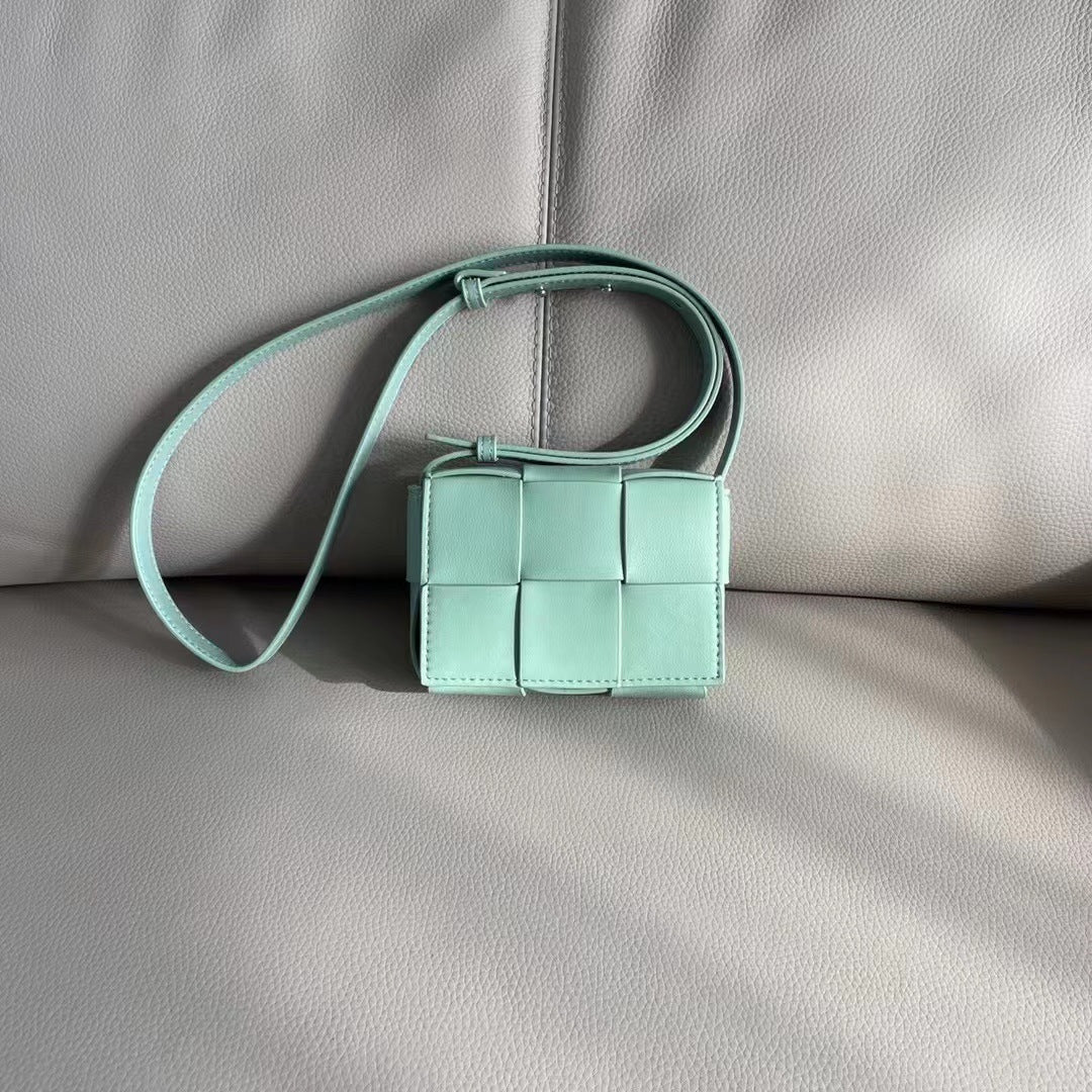 Women's Design Woven Genuine Leather Light Luxury Crossbody Bags