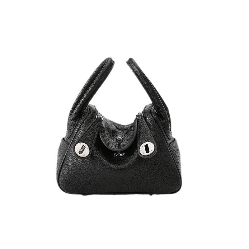 Women's Cowhide Doctor Genuine Leather Fashionable Portable Pillow Shoulder Bags