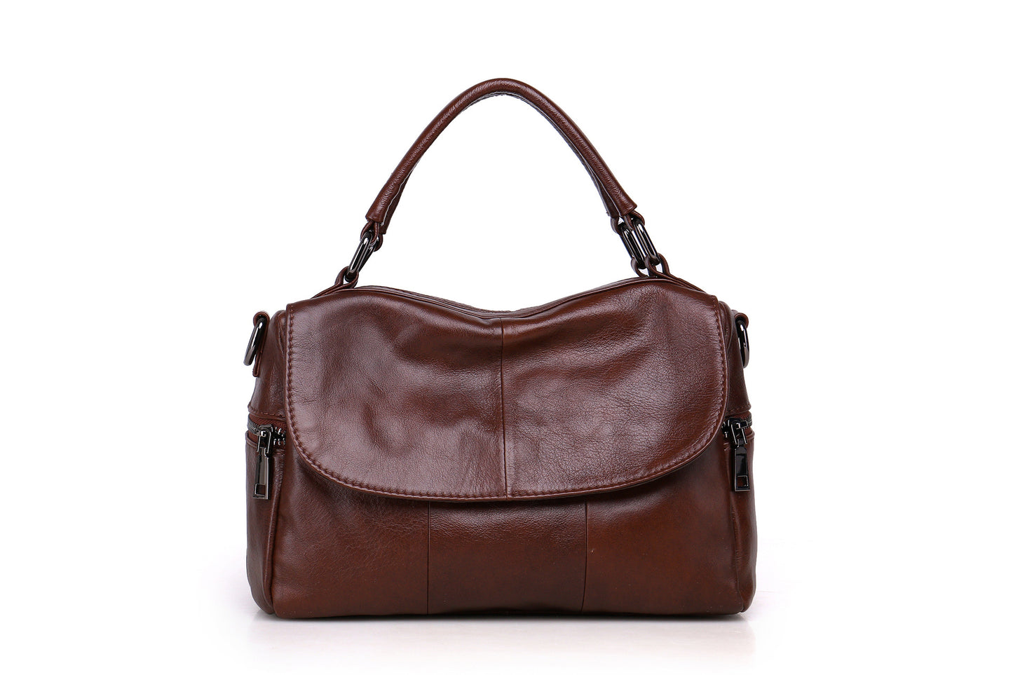 Women's Leather First Layer Cowhide Veil Diamond Handbags