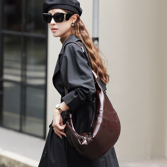 Women's Big Can Song Genuine Leather Versatile Shoulder Bags