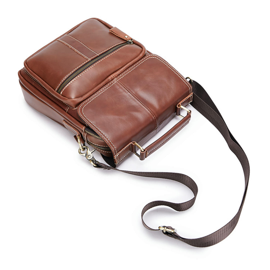 Men's Genuine Leather Handmade First Layer Cowhide Men's Bags