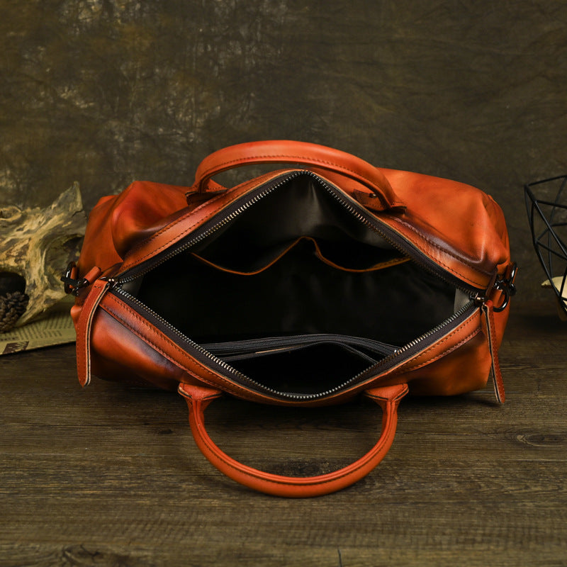 Women's First Layer Cowhide Vintage Trendy Handbags