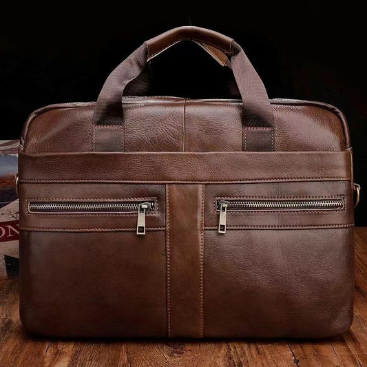 Men's Leather Business First Layer Cowhide Men's Briefcases