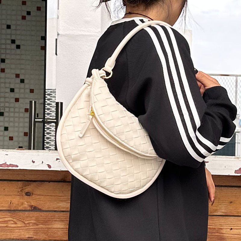 Women's Trend Twin Hand-woven Genuine Leather Underarm Armpit Bags