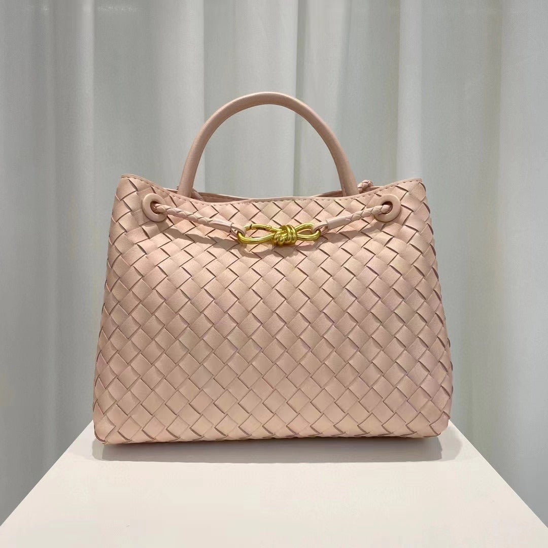Fashion Woven Large Capacity Versatile Rhombus Tote Bags
